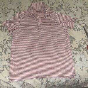 Vineyard Vines red & White Striped Kids Polo